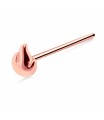 Flame Shaped Silver Straight Nose Stud NSKA-1001